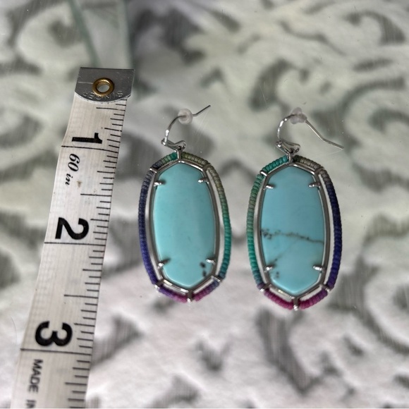 Kendra Scott Elle Turquoise Threaded Earrings - Picture 2 of 5